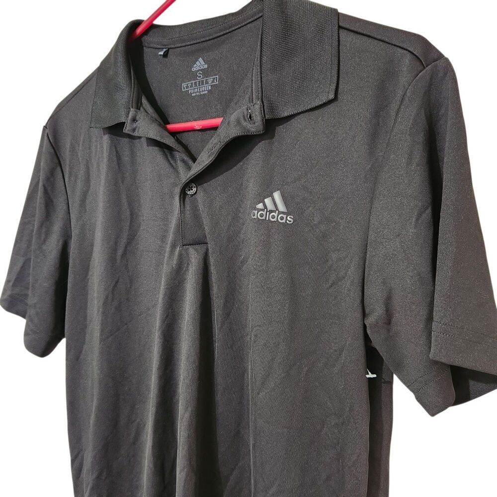Adidas Primegreen Polo Shirt Small Black Golf Shirt Lightweight. New - Picture 2 of 9